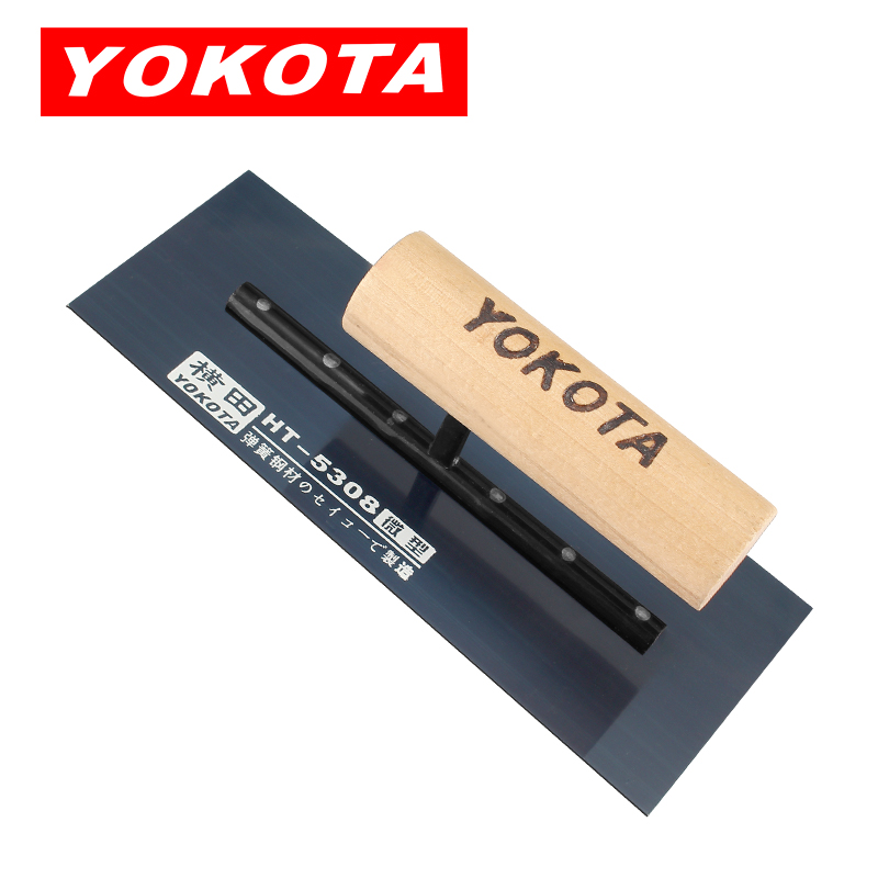 Yokota Small Wooden Handle Blue Spring Steel Paint Trowel