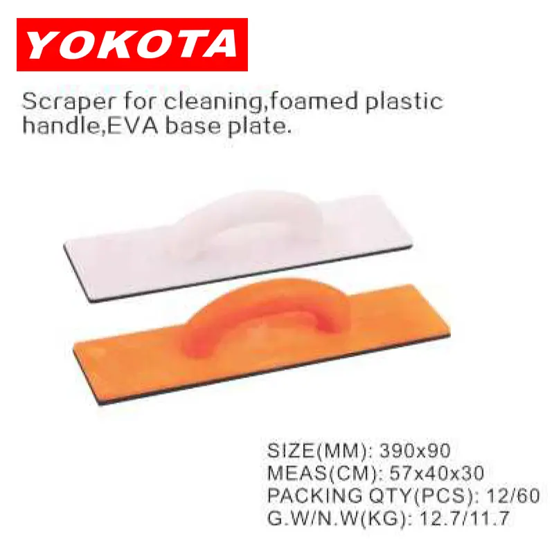 Scraper for cleaning with foamed plastic handle EVA base plate