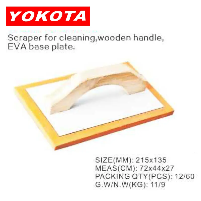 Scraper for cleaning wooden handle EVA base plate