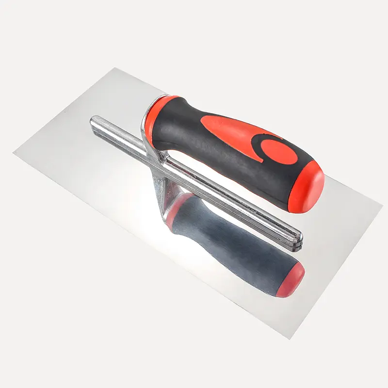 Red and black plastic handle stainless steel trowel