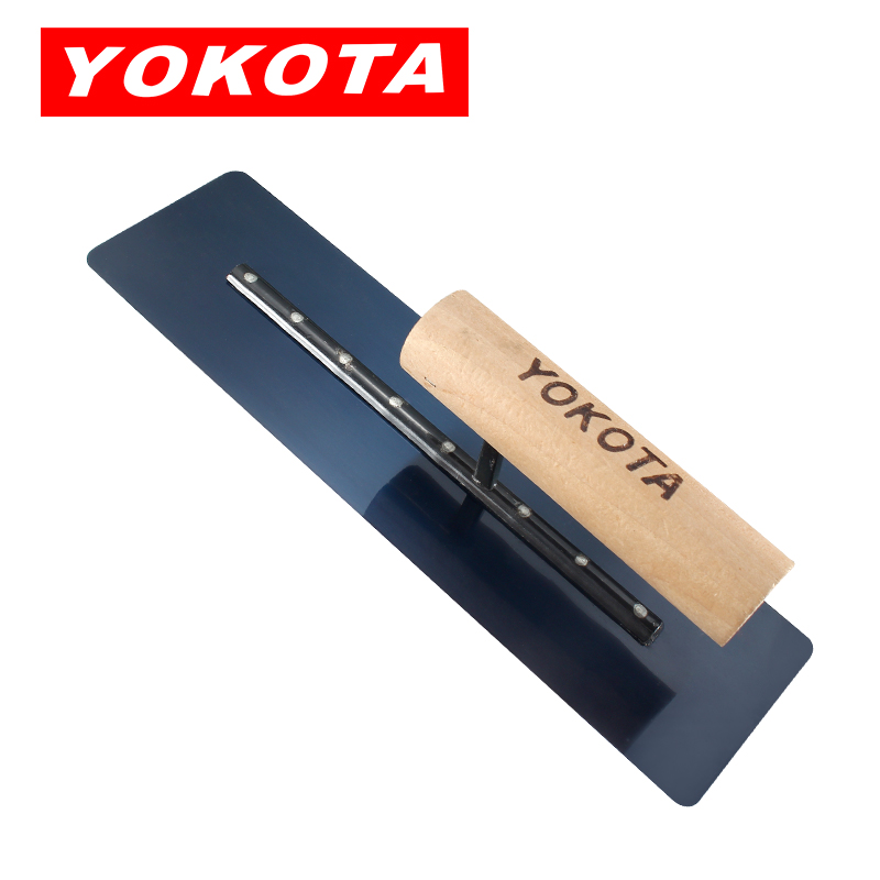 Yokota 5309 blue spring steel wooden handle paint special Japanese rounded corner plastering trowel