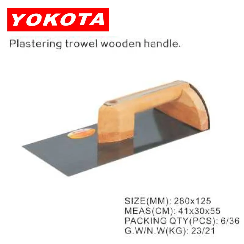 280×125 Alien Plastering trowel with wooden handle&blue steel plate