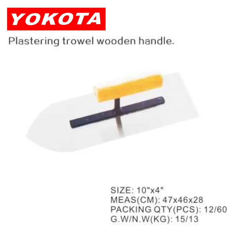 10″x4″ pointed tip Plastering trowel wooden handle