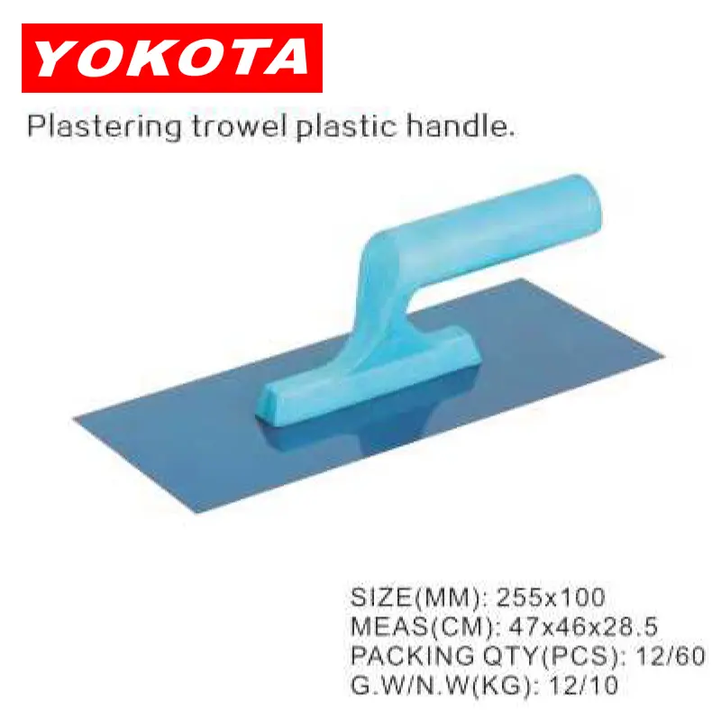 Plastering trowel sky blue plastic handle