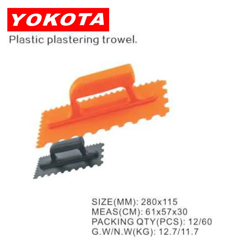 Plastic plastering trowel