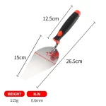 Black And Red Plastic Handle Pointed Bricklaying Knife | Hengtian
