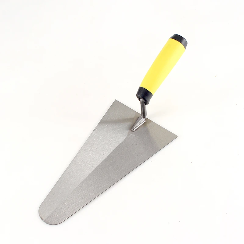Bricklaying knife with yellow plastic handle