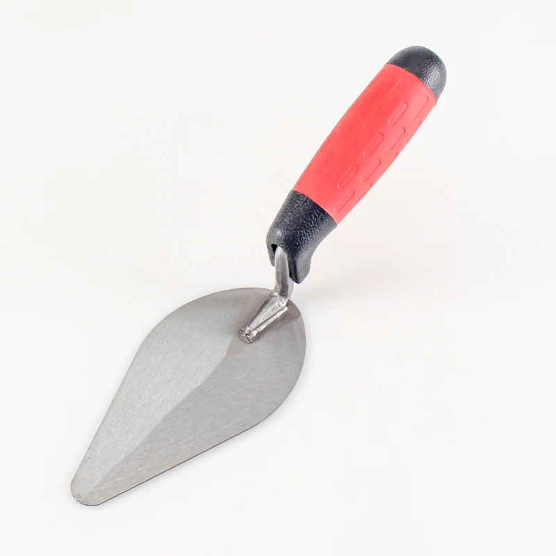Red and black plastic handle bricklaying knife