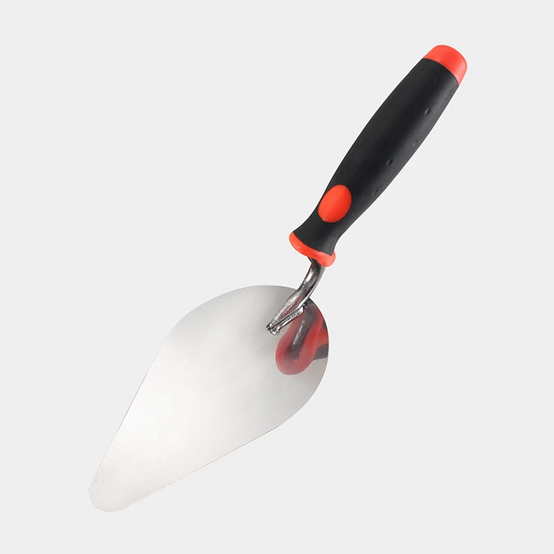 Black and red plastic handle bricklaying knife