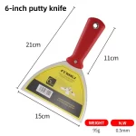 6-inch Red Wooden Handle Putty Knife | Hengtian