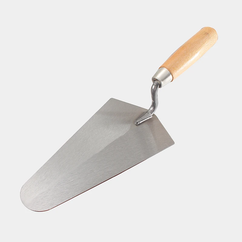 Smooth board surface bricklaying knife with wooden handle