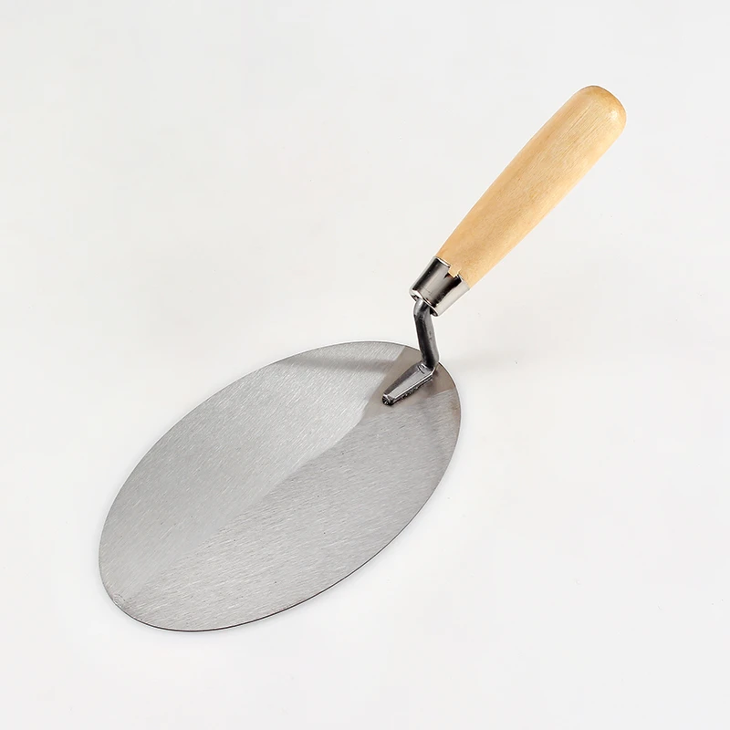 Wooden handle oval bricklaying knife