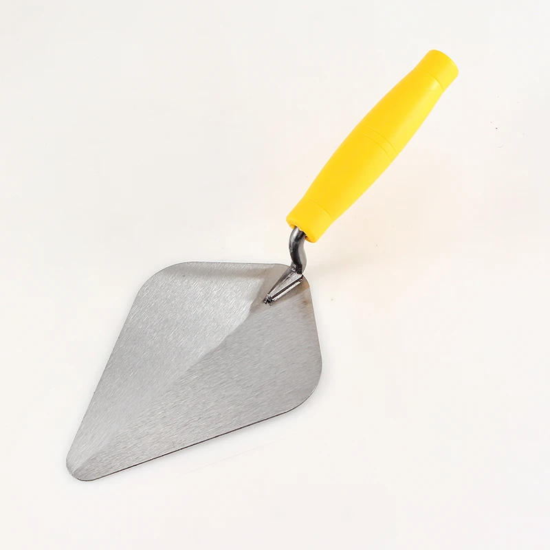 Yellow plastic handle bricklaying knife