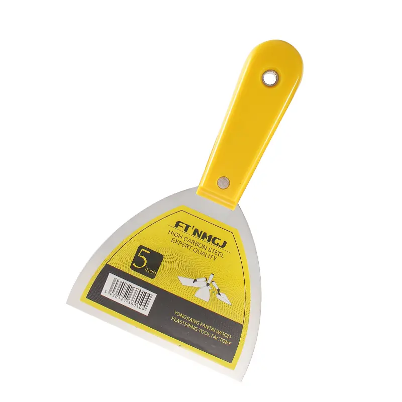 5 inch Yellow plastic handle putty knife
