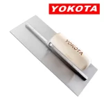 Yokota 28cm Wooden Handle Carbon Steel Flat Head Trowel | Hengtian