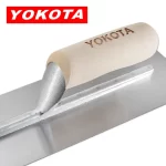 Yokota 35cm Double Round Head Wooden Handle Carbon Steel Trowel | Hengtian