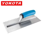 Yokota Blue Plastic Handle Square Tooth Trowel | Hengtian