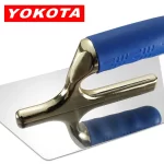 Yokota Trapezoidal Blue Plastic Handle Gold Pressed Trowel | Hengtian